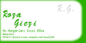 roza giczi business card