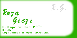 roza giczi business card